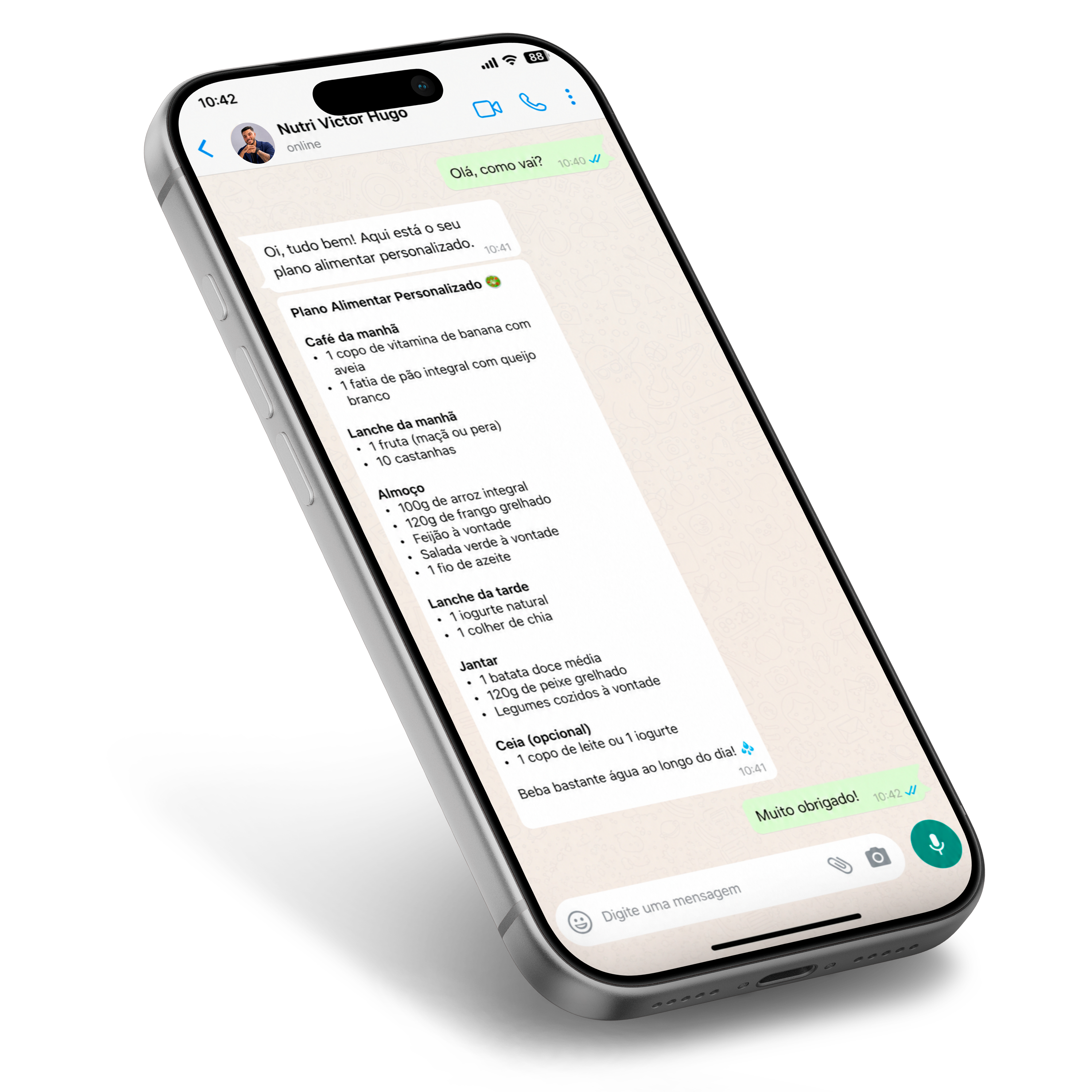 Mockup do aplicativo de acompanhamento nutricional